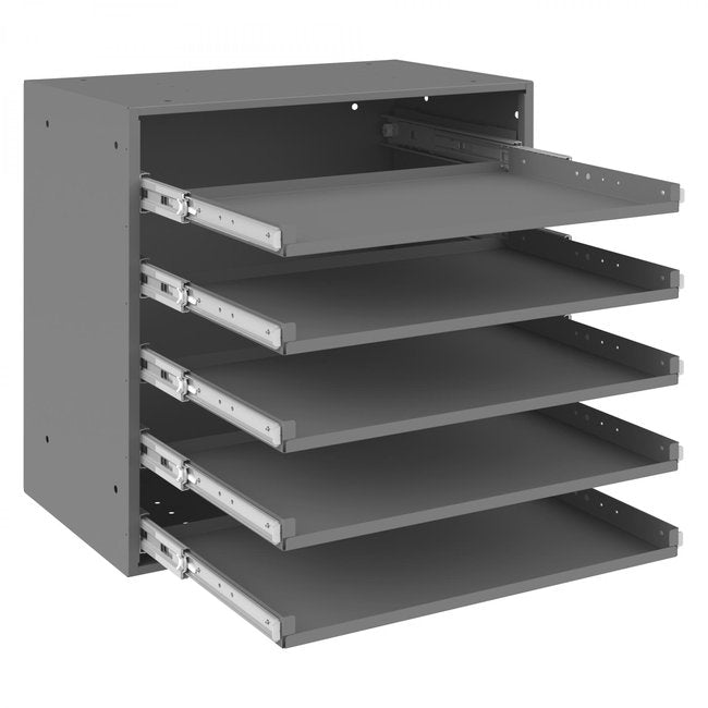 DURHAM MFG 305B-95 Large Bearing Slide Rack, 5 Compartments