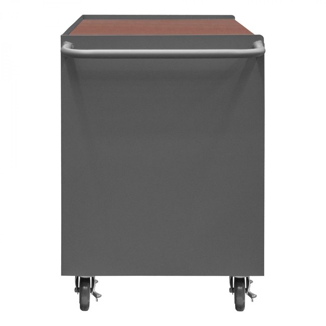 DURHAM MFG 3112-TH-95 Mobile Bench Cabinet, Hard Board, 2 Door