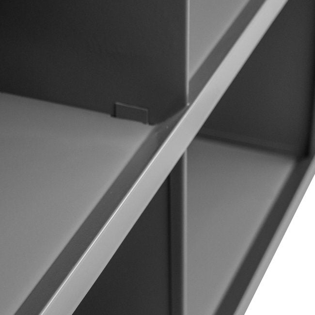 DURHAM MFG 397-95 12 in. Deep, 10 Opening Bin, Gray