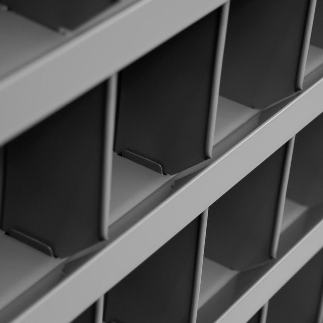 DURHAM MFG 399-95 12 in. Deep, 48 Opening Bin, Gray