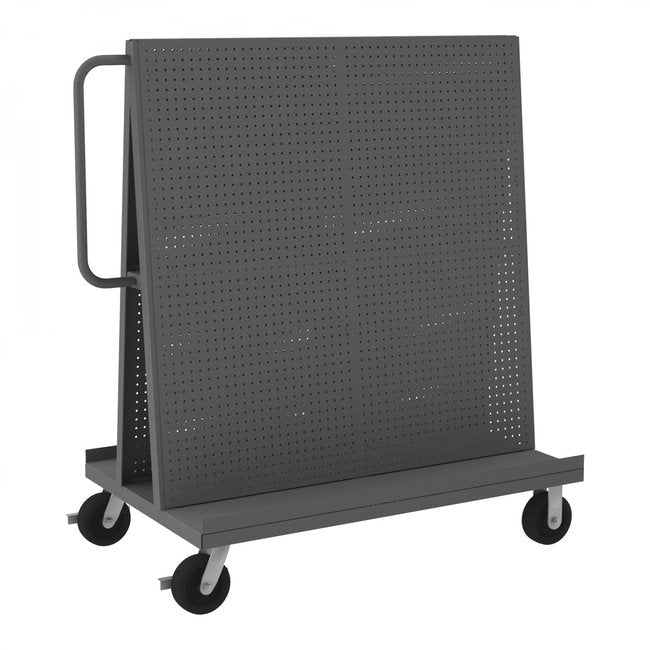 DURHAM MFG AF-3048-PB-95 A-Frame Truck, Pegboard Panels, Gray