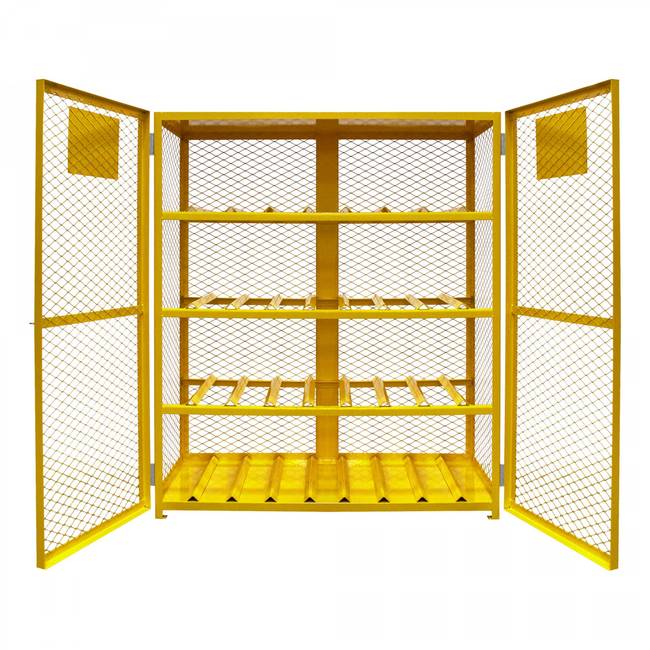 DURHAM MFG EGCC16-SC-50 Horizontal Gas Cylinder Cabinet, Cap. 16