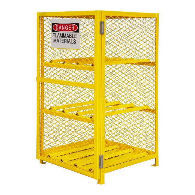 DURHAM MFG EGCC6-SC-50 Horizontal Gas Cylinder Cabinet, Cap. 6