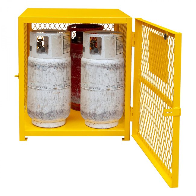 DURHAM MFG EGCVC4-50 Vertical Gas Cylinder Cabinet, Cap. 4