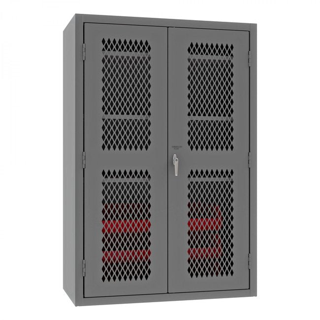 DURHAM MFG EMDC-482472-6B-3S-1795 Ventilated Cabinet, 3 Shelves, 6 Bins