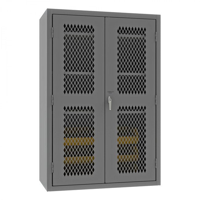 DURHAM MFG EMDC-482472-6B-3S-95 Ventilated Cabinet, 3 Shelves, 6 Bins