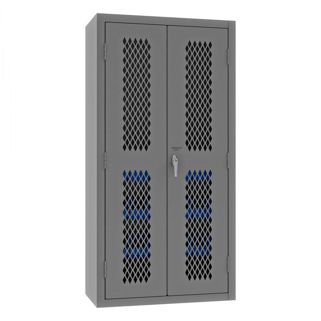 DURHAM MFG EMDC36242S15B5295 Ventilated Cabinet, 2 Shelves, 15 Bins