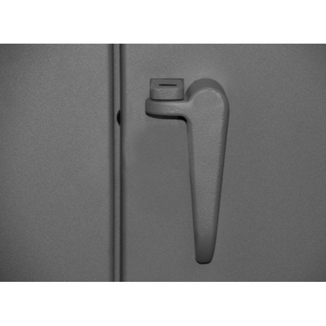 DURHAM MFG HDC-243678-4S95 Cabinet,1 Shelf, Hanger Bar, Gray