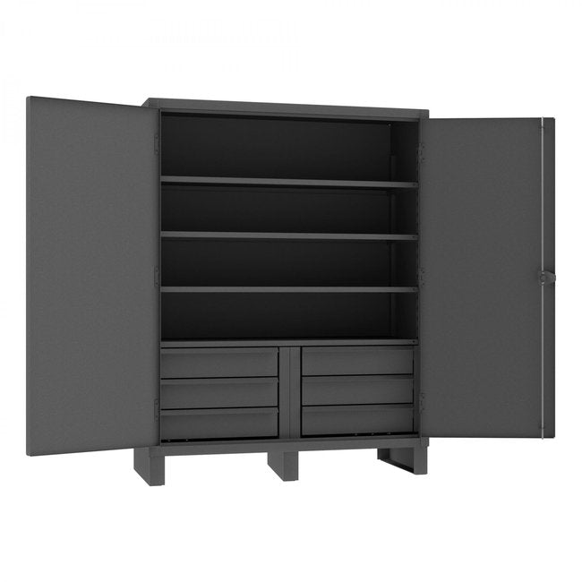 DURHAM MFG HDCD246078-6B95 Cabinet, 4 Shelves, 6 Drawers