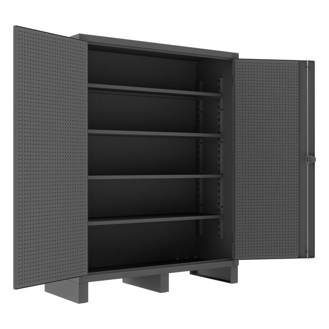 DURHAM MFG HDCP246078-PB32-4S95 Pegboard Cabinet, 4 Shelves