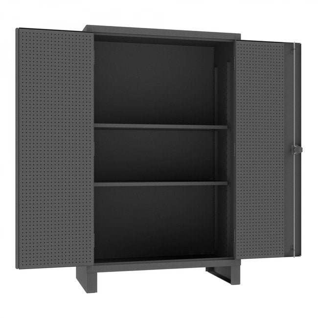 DURHAM MFG HDCP304878-2S95 Pegboard Cabinet, 2 Shelves