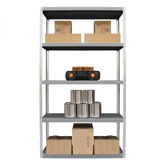 DURHAM MFG HDS-244896-95 Heavy Duty Shelving, 5 Shelves, Gray