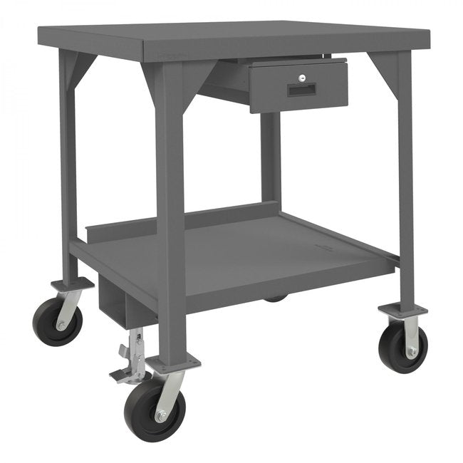 DURHAM MFG HDWBMFL-3036-6PH-177-95 Mobile Workbench, 1 Drawer, 36 x 30