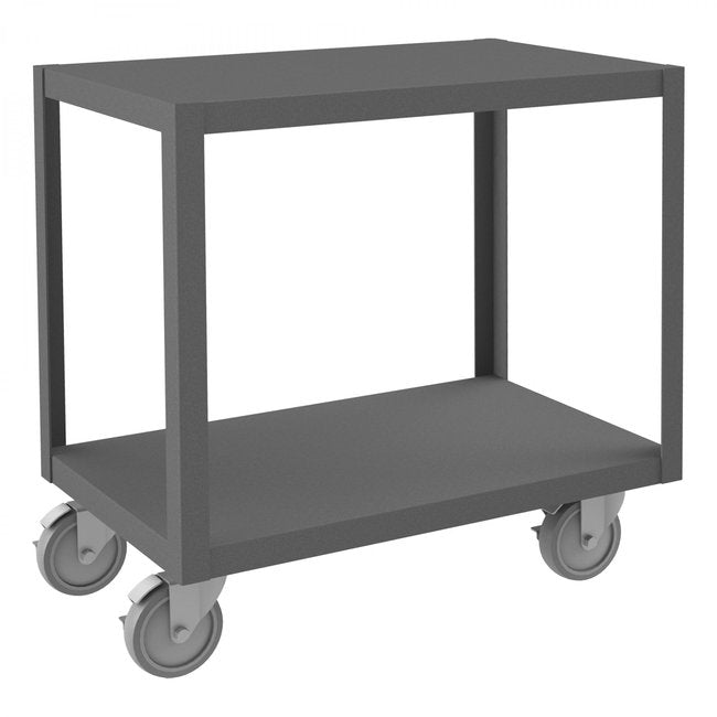 DURHAM MFG HMT-1830-2-4SWB-95 High Deck Mobile Table, 2 Shelves