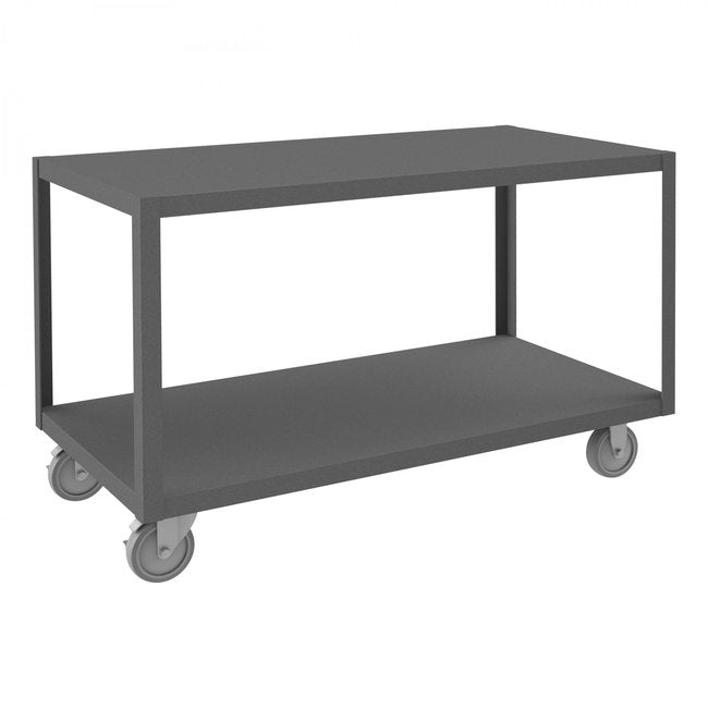 DURHAM MFG HMT-2448-2-95 High Deck Mobile Table, 2 Shelves