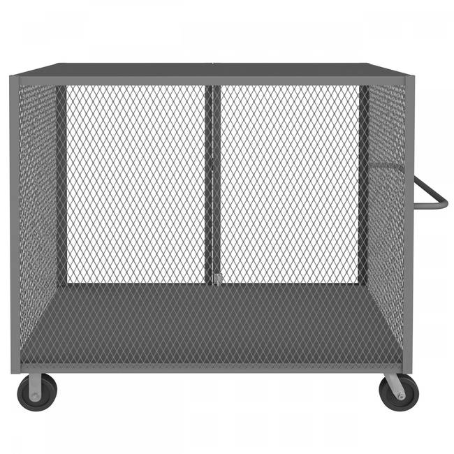 DURHAM MFG HTL-3660-DD-95 Cage Truck, Low Deck And Pad Lock