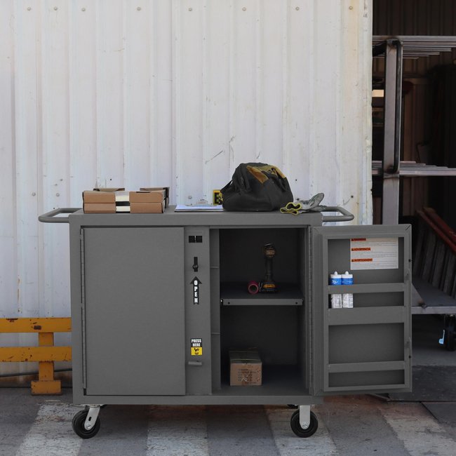 DURHAM MFG JSCM-274440-94T-D719 Jobsite Cabinet, Mobile