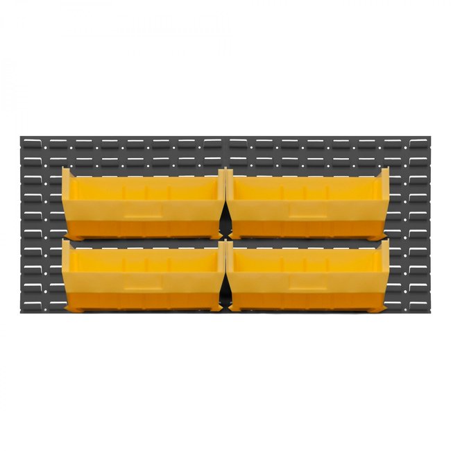 DURHAM MFG LPW-46X20-95 Wall Mountable, Louvered Panel Rack