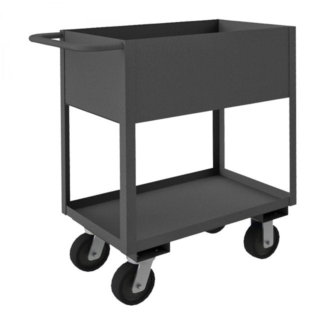 DURHAM MFG RSC12-2436-2-3.6K-95 Stock Cart, 2 Shelves, High Lip, 24 x 36