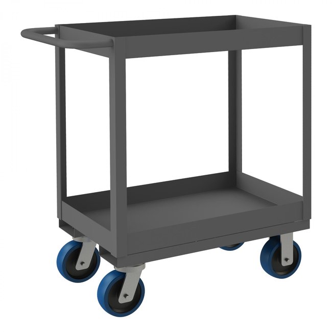 DURHAM MFG RSC3-2436-2-3.6K-6PU-95 Stock Cart, 2 Shelves, High Lip, 24 x 36