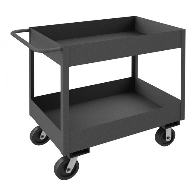 DURHAM MFG RSC6-2436-2-3.6K-95 Stock Cart, 2 Shelves, High Lip, 24 x 36