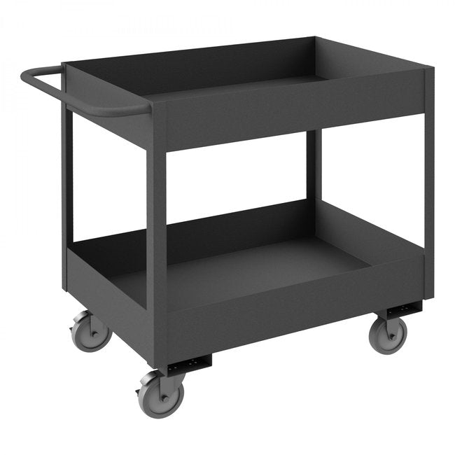 DURHAM MFG RSC6-2436-2-95 Stock Cart, 2 Shelves, High Lip, 24 x 36