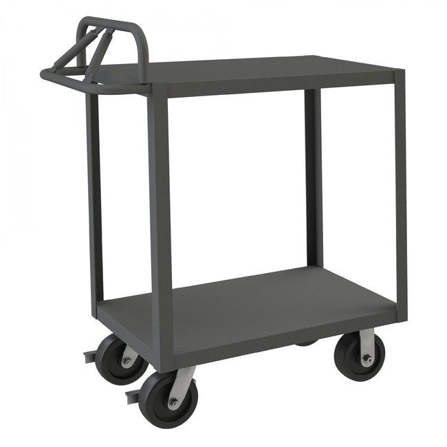 DURHAM MFG RSCE-2436-2-3.6K-ALD-95 Stock Cart, 2 Shelves, Ergonomic Handle