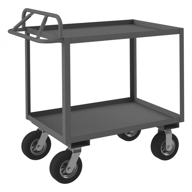 DURHAM MFG RSCE1P-2436-2-8SPN-95 Stock Cart, 2 Shelves, Ergonomic Handle