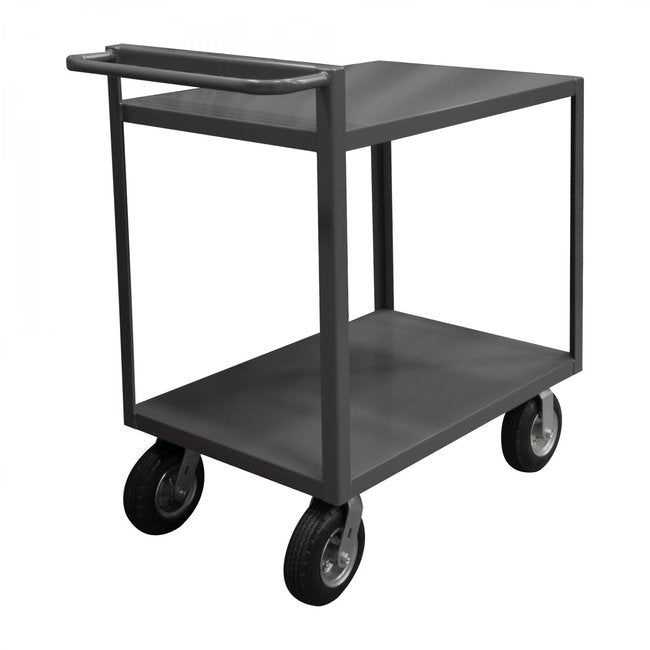 DURHAM MFG RSCR-2436-ALD-95 Stock Cart, 2 Shelves, Raised Handle