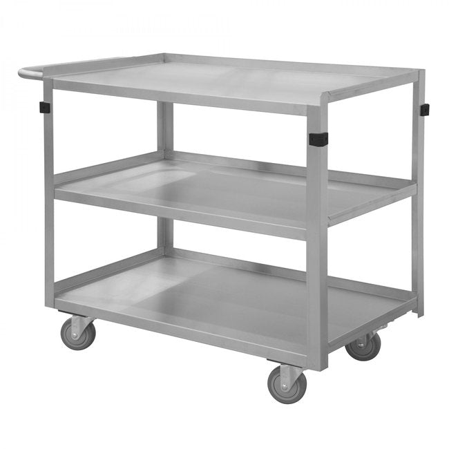 DURHAM MFG SRSC2016243FLD4PU Stainless Steel Stock Cart, 3 Shelves