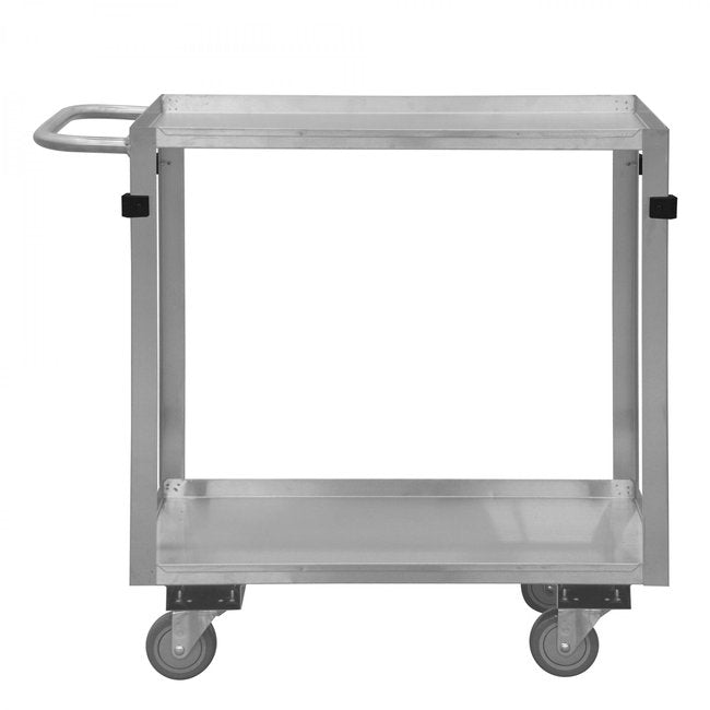 DURHAM MFG SRSC2022362ALU4PU Stainless Steel Stock Cart, 2 Shelves