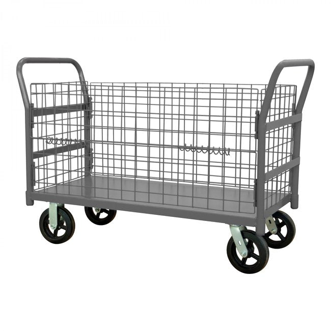 DURHAM MFG W4SPTDG-306038-1-8MR95 Wire Cart, Removable Handles, Drop Gate