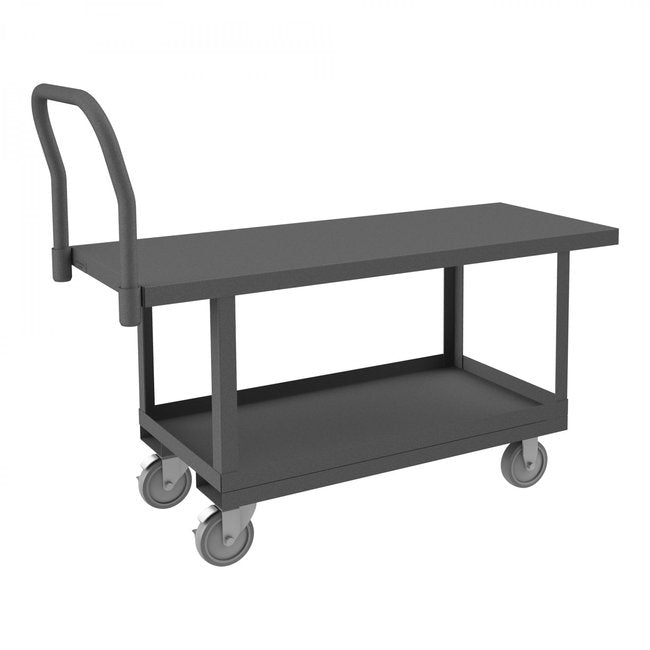 DURHAM MFG WHPT18485PU95 Platform Truck, 2 Shelves, 18 x 48