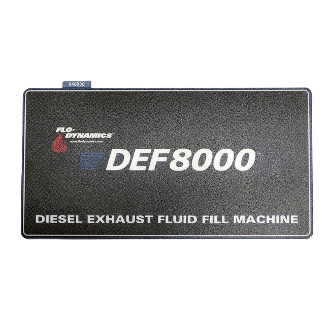 Flo-Dynamics 948030 Overlay Sticker – Front Machine DEF8000