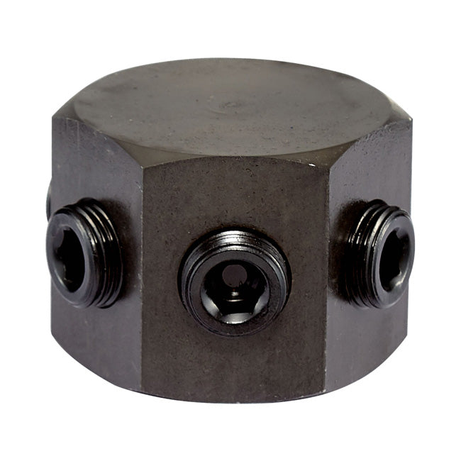 Freedom Hydraulics 6 Port Hexagon Manifold, 1 In - 5 Out, 3/8In. Nptf