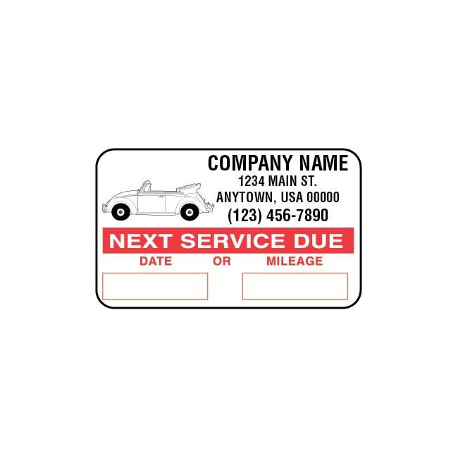 JohnDow Logo Service Reminder Sticker - Roll 1,000 P/N: SCL-1000 Logo