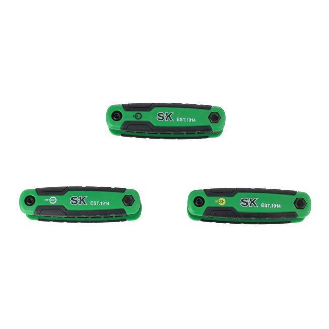 SK Tools SK01432 27 Piece Folding Hex Key Set: SAE, Metric & TORX® 1