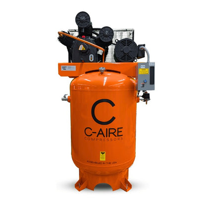 SEO Page Title: C-Aire 10 HP 120 Gallon Simplex Air Compressor PN A100V120 | A100H120 