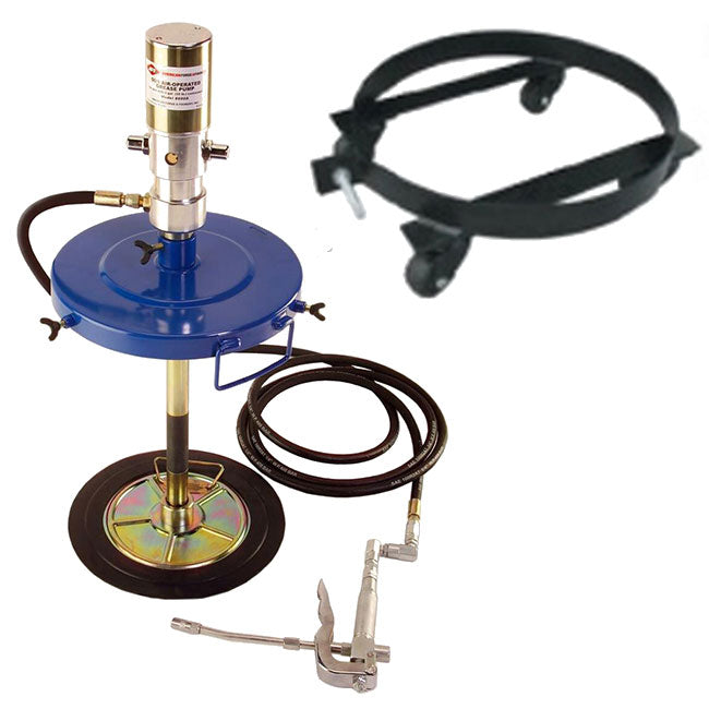 AFF 8621A 50:1 Air-Operated Portable Grease Unit (16Gal) W/ Band-Style Dolly