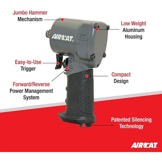 AIRCAT 1057 Th 1 2 Stubby Impact Wrench
