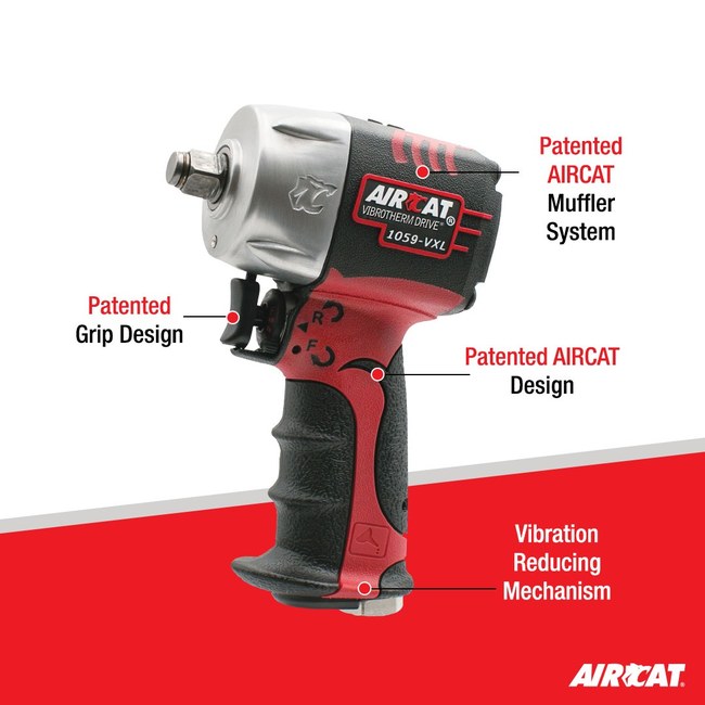 AIRCAT 1059 Vxl 3 8 Vibrotherm Drive Composite Compact Impact Wrench