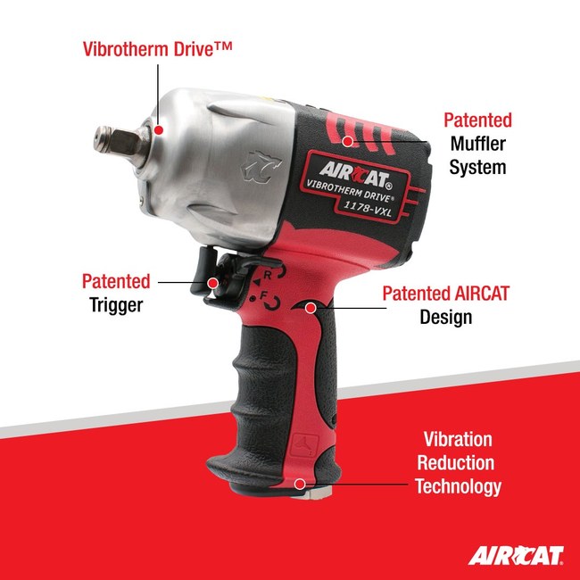 AIRCAT 1178 Vxl 1 2 Vibrotherm Drive Composite Impact Wrench