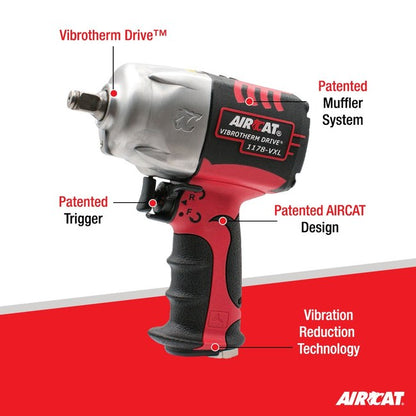 AIRCAT 1178 Vxl 1 2 Vibrotherm Drive Composite Impact Wrench