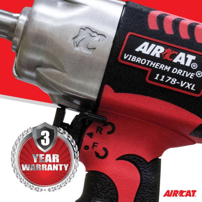 AIRCAT 1178 Vxl 2 1 2 Vibrotherm Drive Composite Impact Wrench With 2 Extended Anvil
