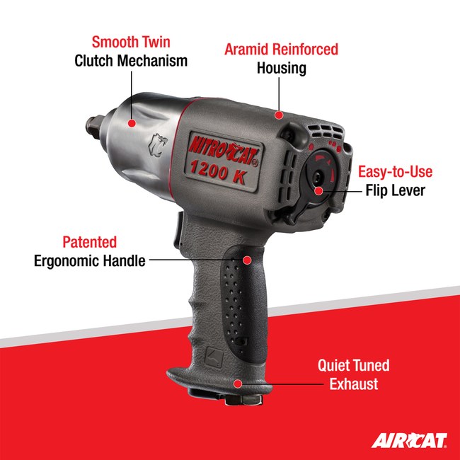AIRCAT 1200 K 1 2 Twin Clutch Impact Wrench
