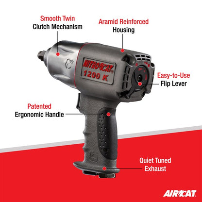 AIRCAT 1200 K 1 2 Twin Clutch Impact Wrench