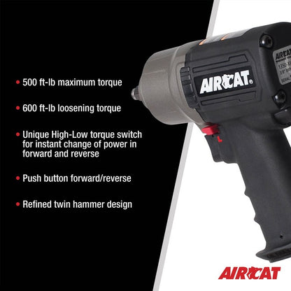 AIRCAT 1350 Xl 3 8 Composite High Low Torque Impact Wrench