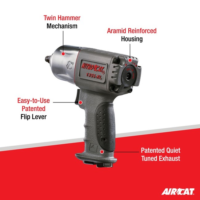 AIRCAT 1355 Xl 3 8 Nitrocat Composite Impact Wrench