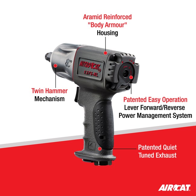 AIRCAT 1375 Xl 1 2 Nitrocat Composite Impact Wrench