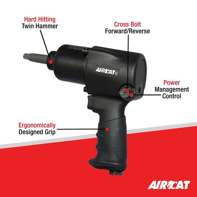 AIRCAT 1431 2 1 2 Impact Wrench With 2 Extended Anvil